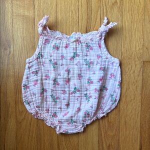 Floral Pink Baby Romper
